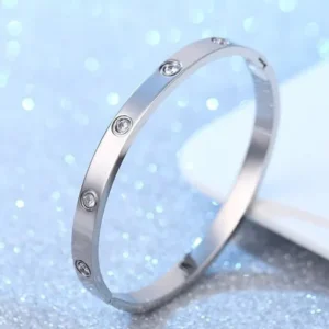 Galaxy Silver-Toned Bracelet & Bangle for Women/Girls