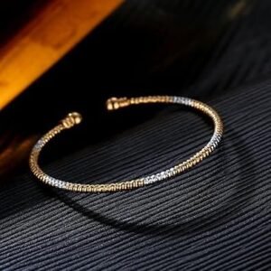 Galaxy Crystal Traditional Charming Brass Gold Plated | Alloy Cuff Bracelets & Bangle For Women/girls
