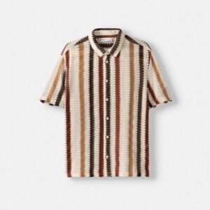 Striped Short Sleeve Shirt | Size XS