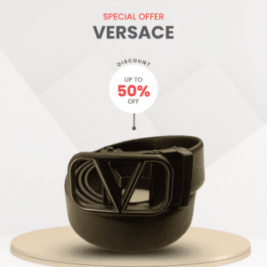 Versace Belt for Men Gold Buckle – 47 Inch Size