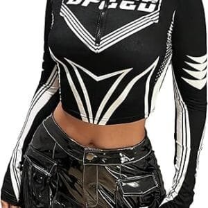Speed Black Crop Top