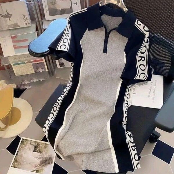 Fancy Black Gray Bodycon Dress For Women - Image 2
