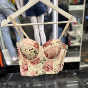 Floral Print Sleeveless Comfortable Corset For Women